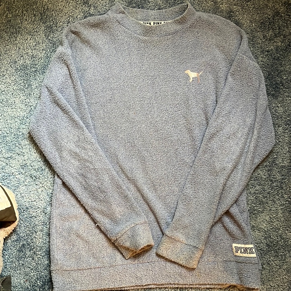 PINK Teddy mock neck sweatshirt